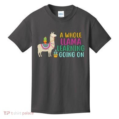 A Whole Llama Learning Going On Kids T-Shirt