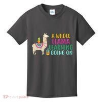A Whole Llama Learning Going On Kids T-Shirt thumb 0