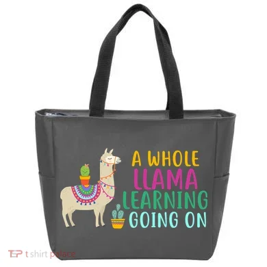 A Whole Llama Learning Going On Tote Bag