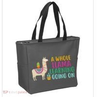 A Whole Llama Learning Going On Tote Bag thumb 2