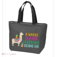 A Whole Llama Learning Going On Tote Bag thumb 3
