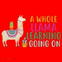 A Whole Llama Learning Going On Santa Hat thumb 1