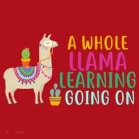 A Whole Llama Learning Going On Christmas Stocking thumb 1