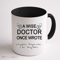 A Wise Doctor Once Wrote Medical Doctor Handwriting Funny Coffee Mug thumb 1
