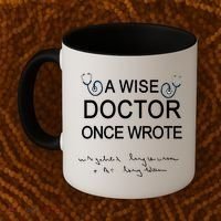 A Wise Doctor Once Wrote Medical Doctor Handwriting Funny Coffee Mug thumb 2