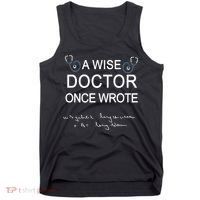 A Wise Doctor Once Wrote Medical Doctor Handwriting Funny Tank Top thumb 0