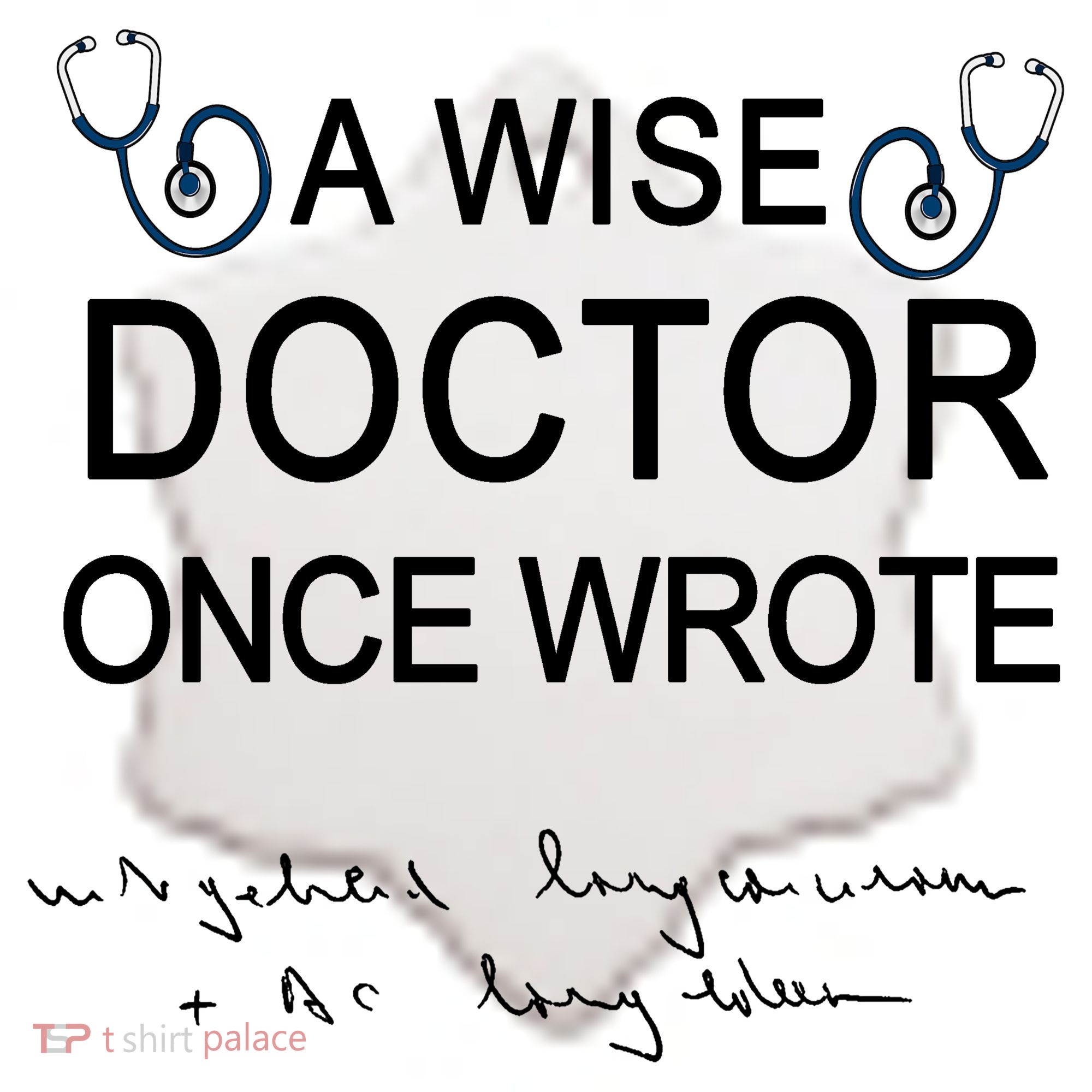 A Wise Doctor Once Wrote Medical Doctor Handwriting Funny Ceramic Ornament
