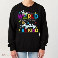 A World With Kindness Autism Awareness Women's Sweatshirt thumb 0