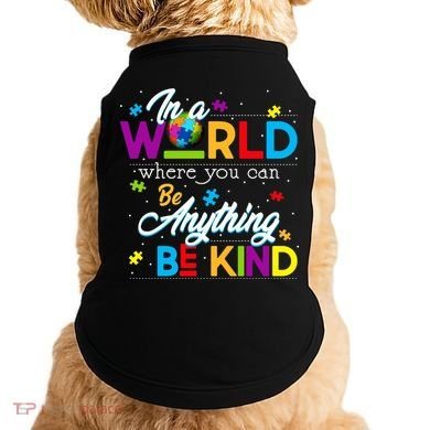 A World With Kindness Autism Awareness Doggie Tank