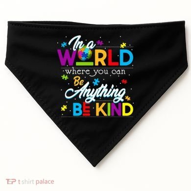 A World With Kindness Autism Awareness USA-Made Doggie Bandana