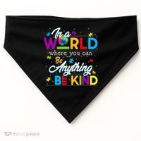 A World With Kindness Autism Awareness USA-Made Doggie Bandana thumb 0