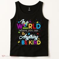 A World With Kindness Autism Awareness Tank Top thumb 2