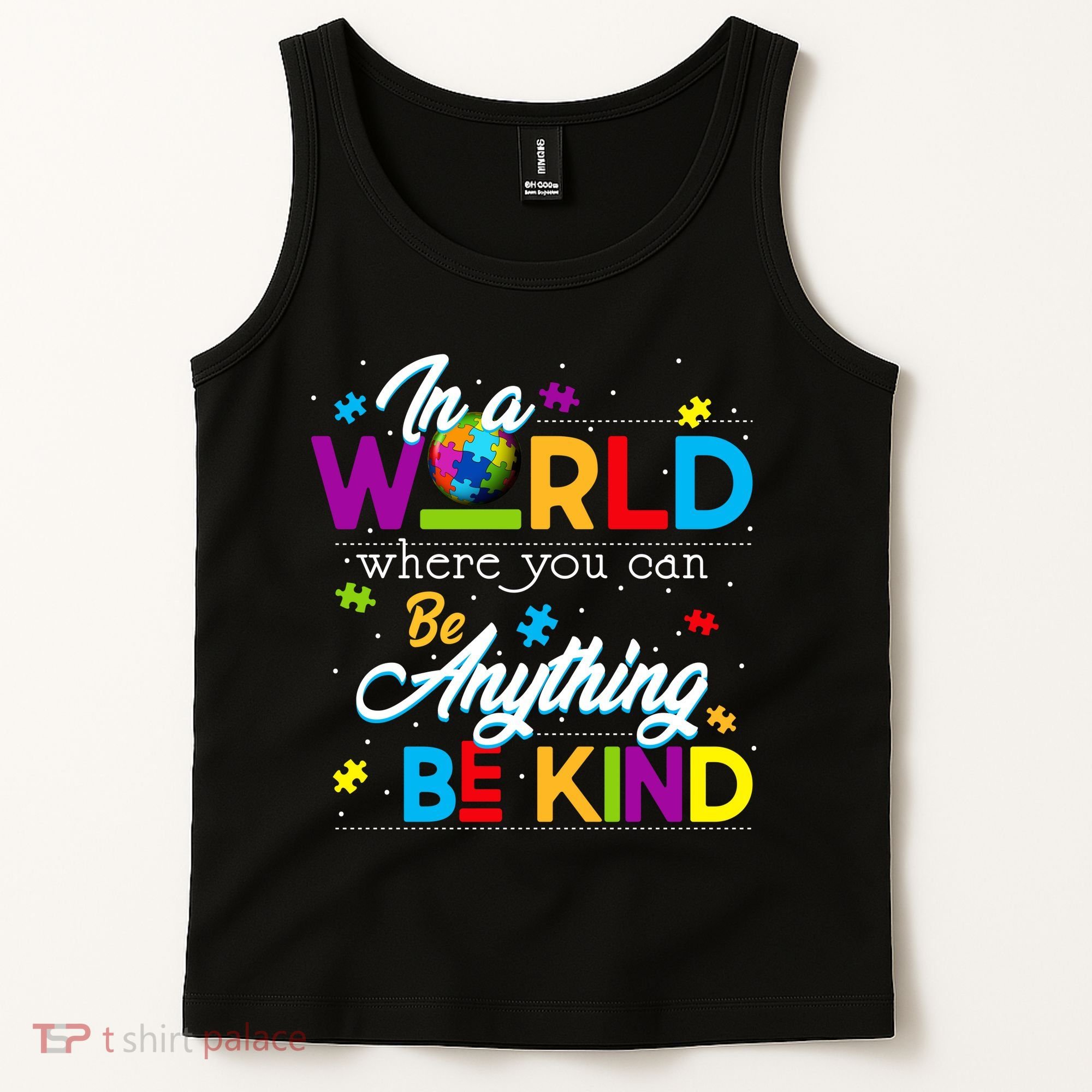 A World With Kindness Autism Awareness Tank Top