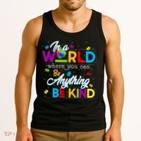 A World With Kindness Autism Awareness Tank Top thumb 3
