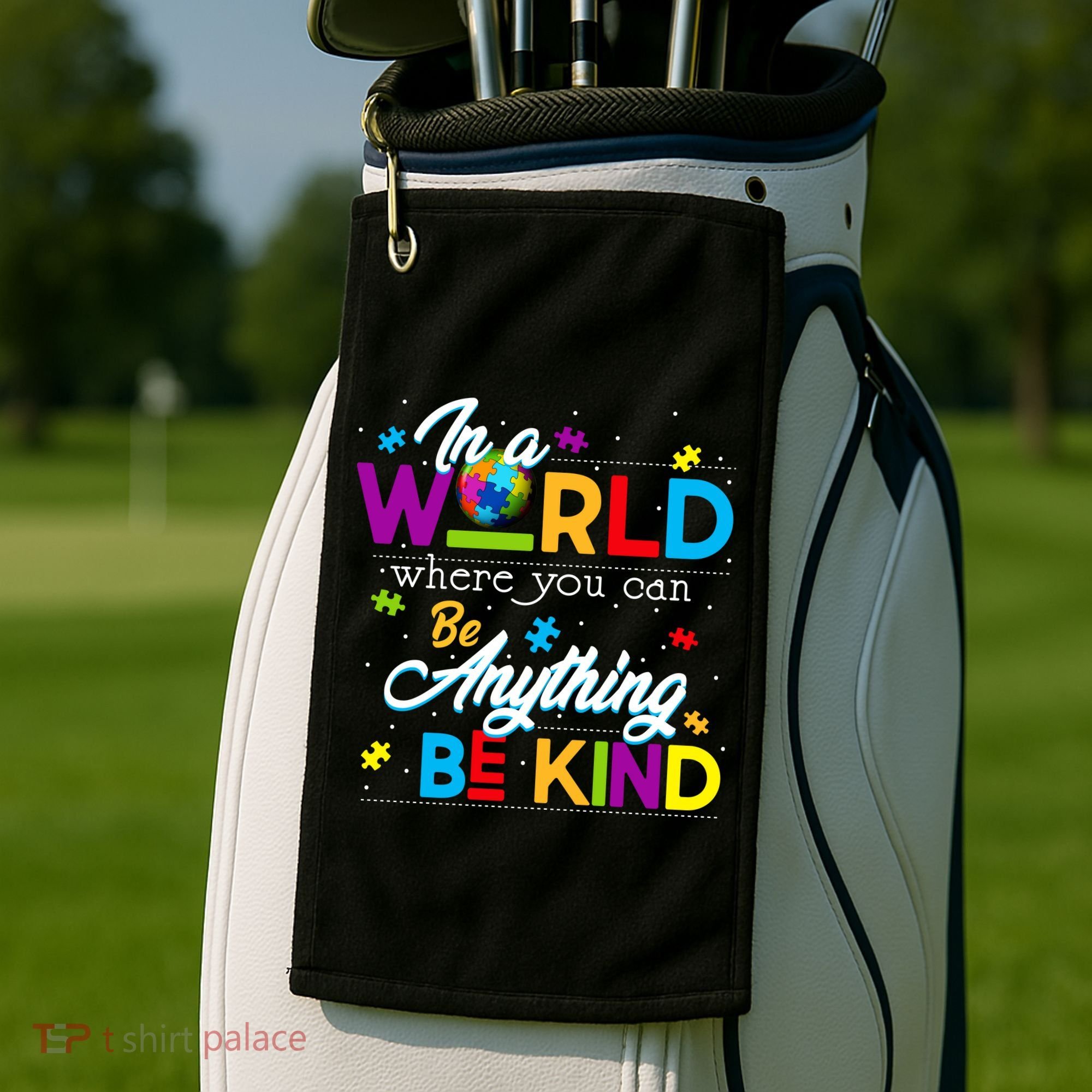 A World With Kindness Autism Awareness Golf Towel