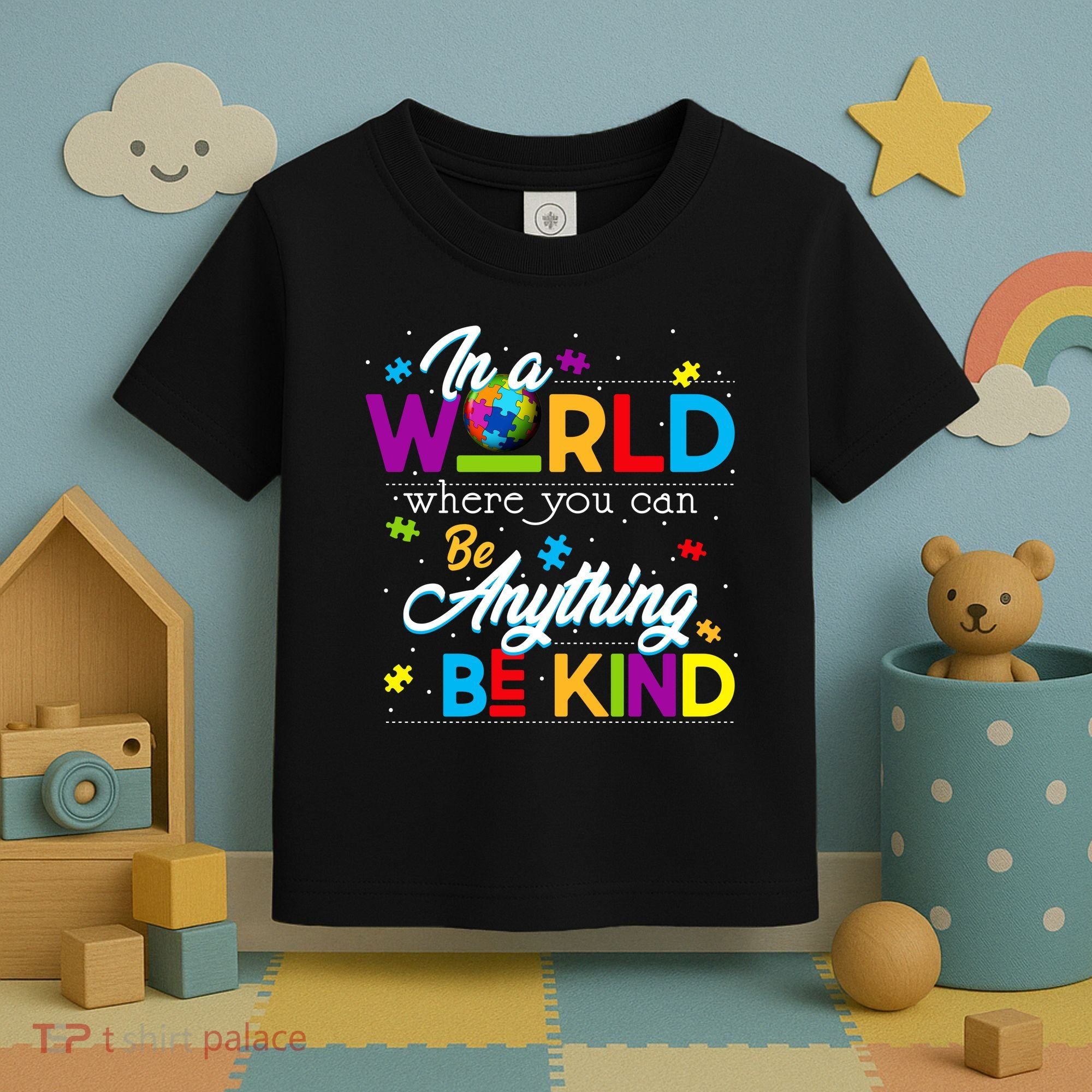 A World With Kindness Autism Awareness Toddler T-Shirt