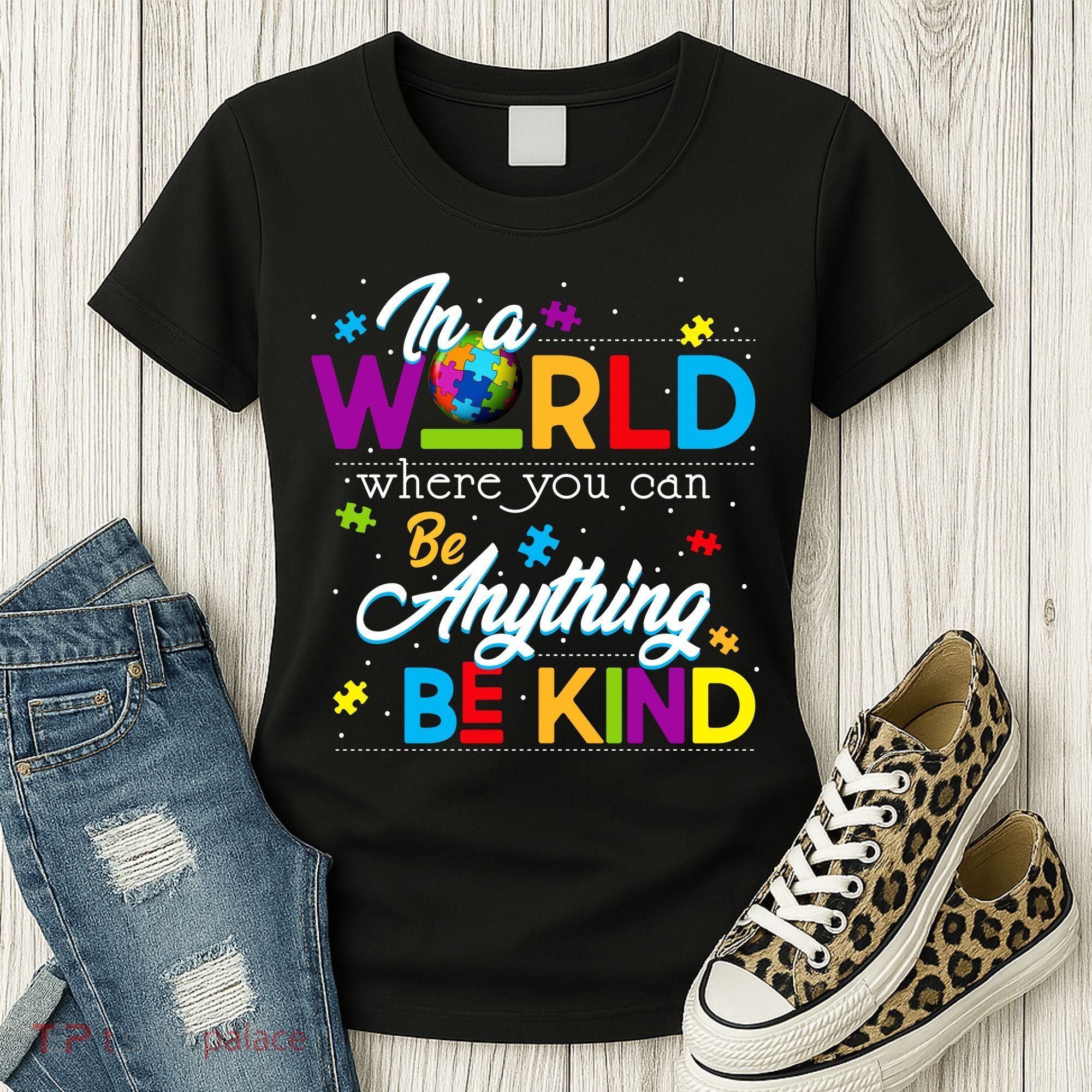 A World With Kindness Autism Awareness Women's T-Shirt