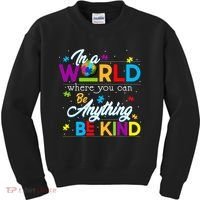 A World With Kindness Autism Awareness Kids Sweatshirt thumb 0