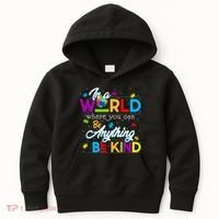 A World With Kindness Autism Awareness Kids Hoodie thumb 0
