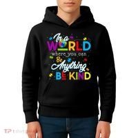 A World With Kindness Autism Awareness Kids Hoodie thumb 4