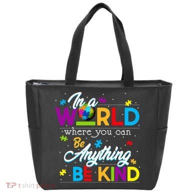 A World With Kindness Autism Awareness Tote Bag