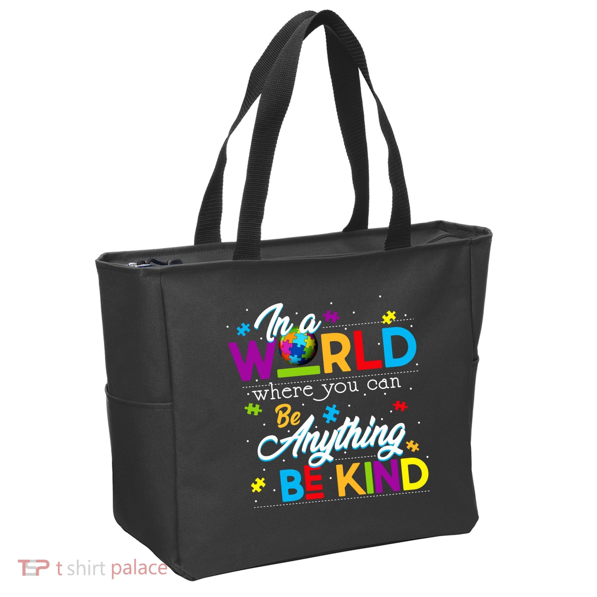 A World With Kindness Autism Awareness Tote Bag
