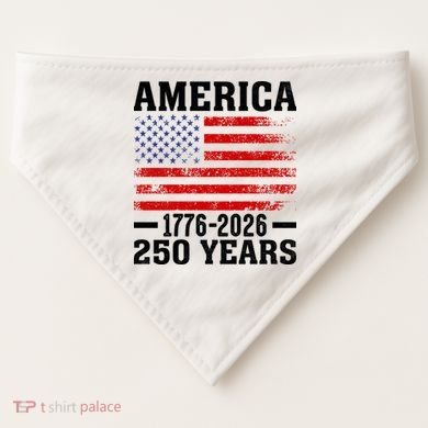 America 1776-2026 250 Years USA-Made Doggie Bandana