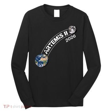 Artemis 11 2026 Back To The Moon Logo Long Sleeve Shirt