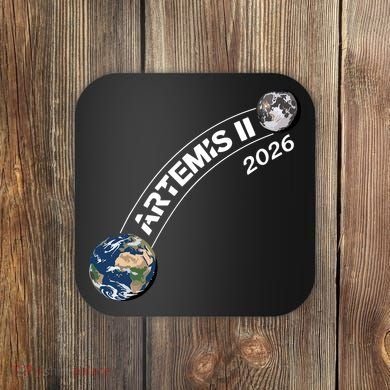 Artemis 11 2026 Back To The Moon Logo Coaster