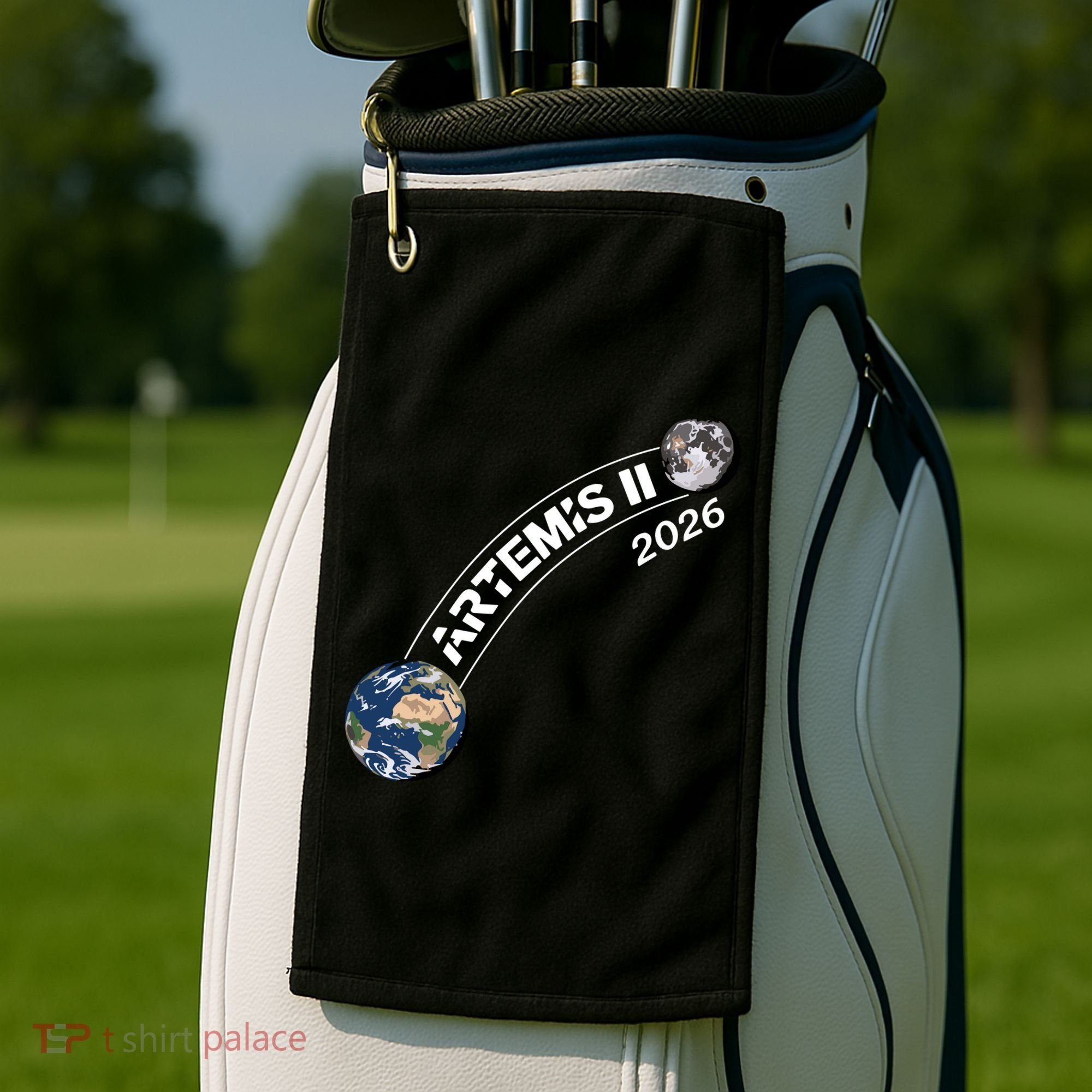 Artemis 11 2026 Back To The Moon Logo Golf Towel