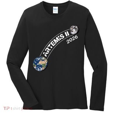 Artemis 11 2026 Back To The Moon Logo Women's Long Sleeve Shirt