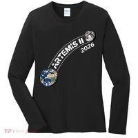 Artemis 11 2026 Back To The Moon Logo Women's Long Sleeve Shirt thumb 0
