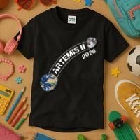 Artemis 11 2026 Back To The Moon Logo Kids T-Shirt thumb 3