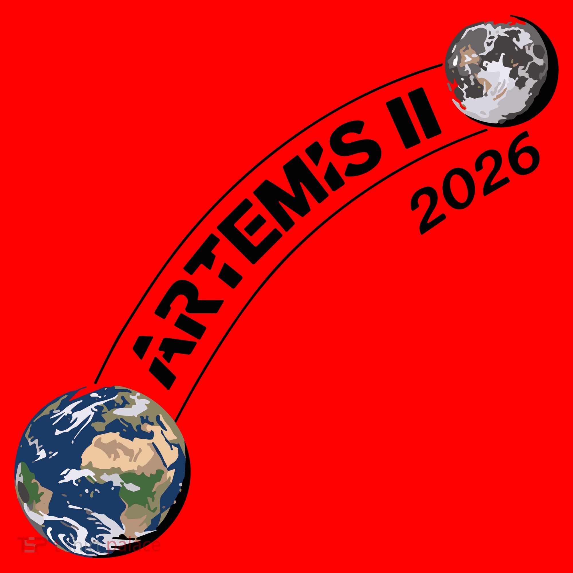 Artemis 11 2026 Back To The Moon Logo Santa Hat