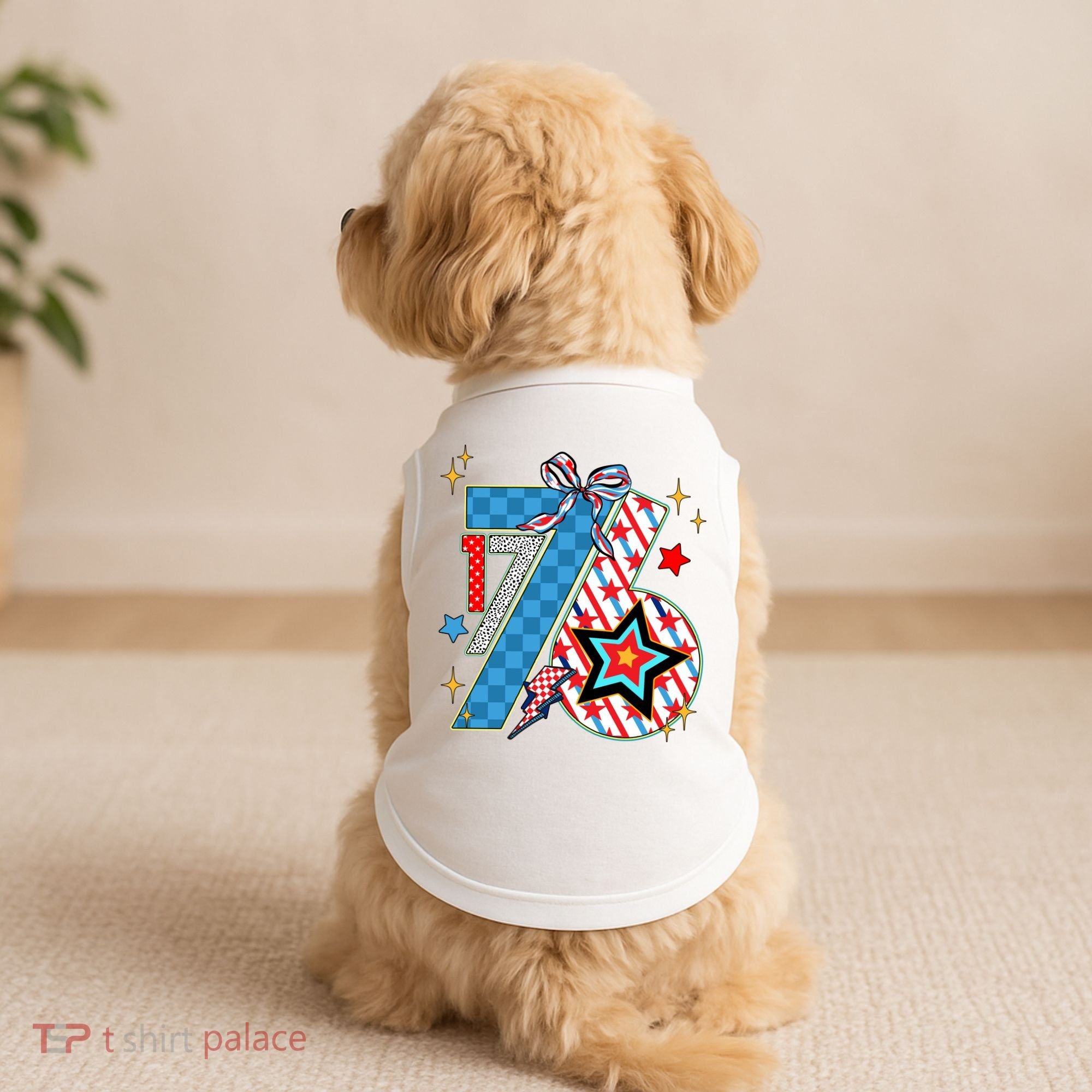 America 1776 4th Of July Retro 80s Style Doggie Tank