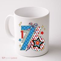 America 1776 4th Of July Retro 80s Style Coffee Mug thumb 0