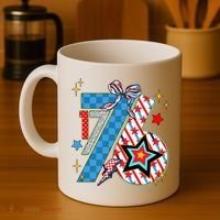 America 1776 4th Of July Retro 80s Style Coffee Mug thumb 4