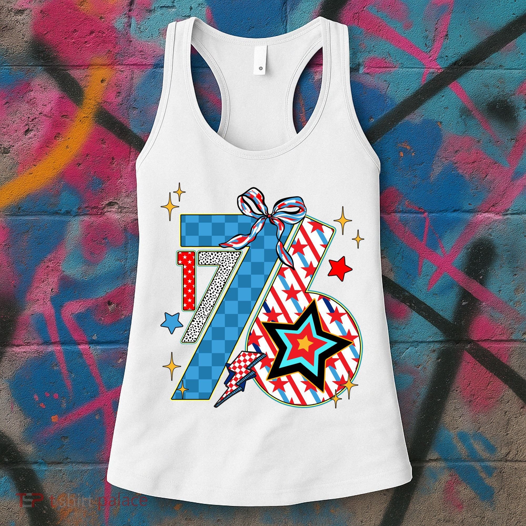 America 1776 4th Of July Retro 80s Style Women's Tank Top