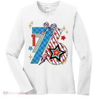 America 1776 4th Of July Retro 80s Style Women's Long Sleeve Shirt thumb 0