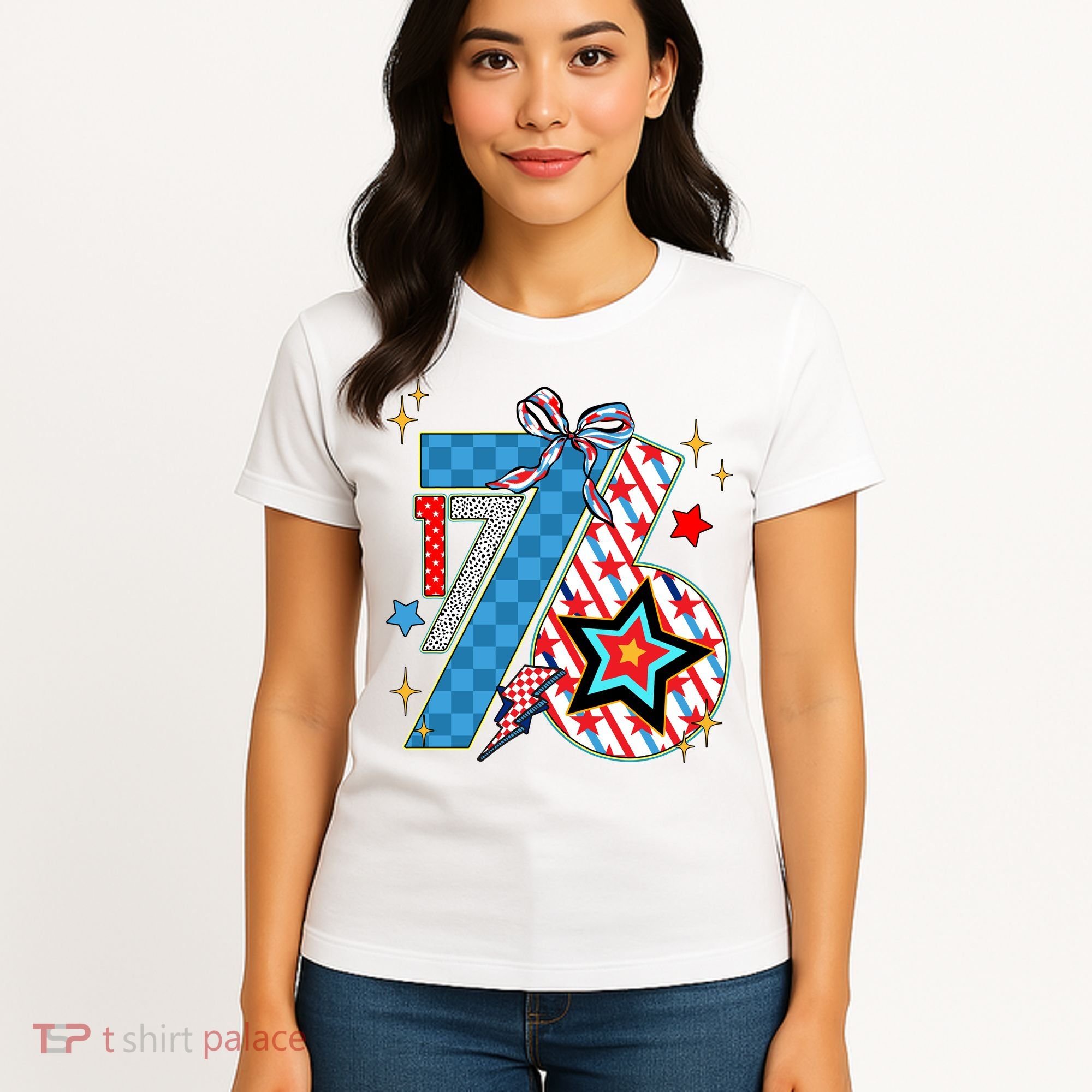 America 1776 4th Of July Retro 80s Style Women's T-Shirt