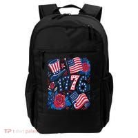 America 1776 4th Of July Independence Day Boho Flower Backpack thumb 0