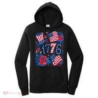 America 1776 4th Of July Independence Day Boho Flower Women's Hoodie thumb 0