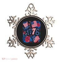 America 1776 4th Of July Independence Day Boho Flower Ornament thumb 0