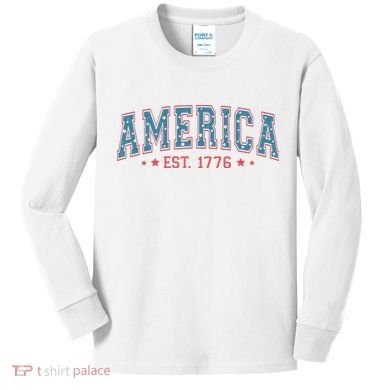 America 1776 Kids Long Sleeve Shirt