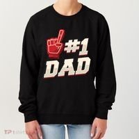Athletic # 1 Dad Number 1 Father Dad FatherS Day Gift Women's Sweatshirt thumb 0