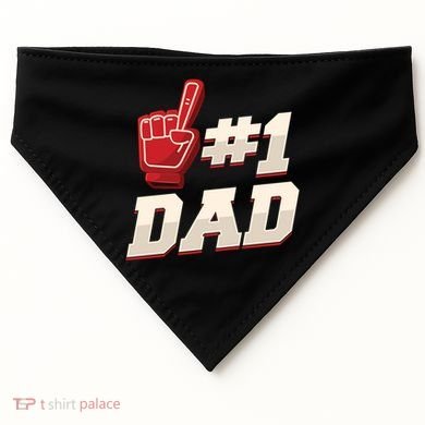 Athletic # 1 Dad Number 1 Father Dad FatherS Day Gift USA-Made Doggie Bandana
