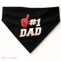 Athletic # 1 Dad Number 1 Father Dad FatherS Day Gift USA-Made Doggie Bandana thumb 0