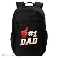 Athletic # 1 Dad Number 1 Father Dad FatherS Day Gift Backpack thumb 0
