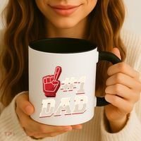 Athletic # 1 Dad Number 1 Father Dad FatherS Day Gift Coffee Mug thumb 3