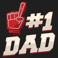 Athletic # 1 Dad Number 1 Father Dad FatherS Day Gift Beanie thumb 2